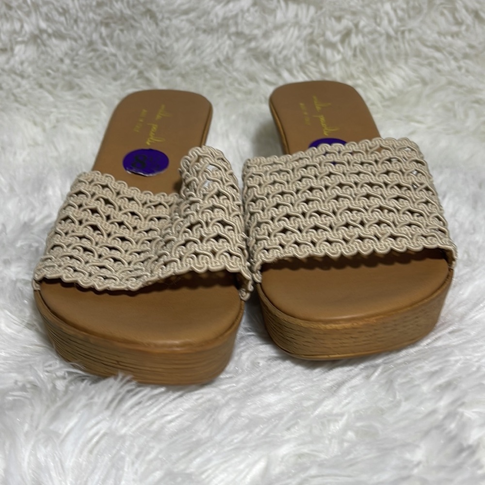 Mila Paolis Italian wedge sandals size 8.5